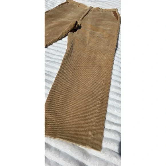 Vintage Orvis Corduroy Pants Trousers Made In USA Leather Lined Pockets 38x30 - Picture 6 of 13